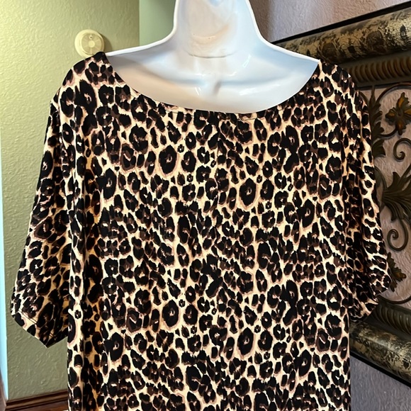 Ellos Dress Short Sleeved- NWOT animal print Sz 2X - Picture 7 of 11